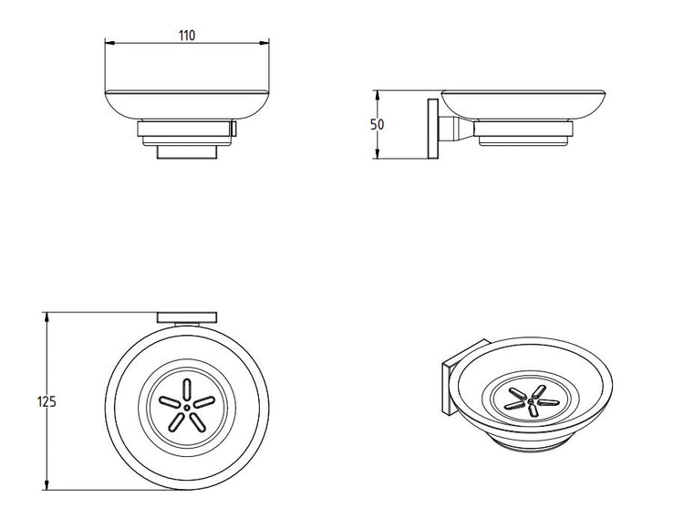 DELTA WALL MOUNTED SOAP DISH HOLDER