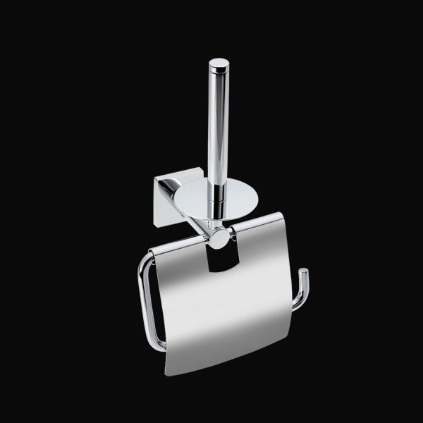 ELTA DOUBLE TOILET ROLL HOLDER WITH LID