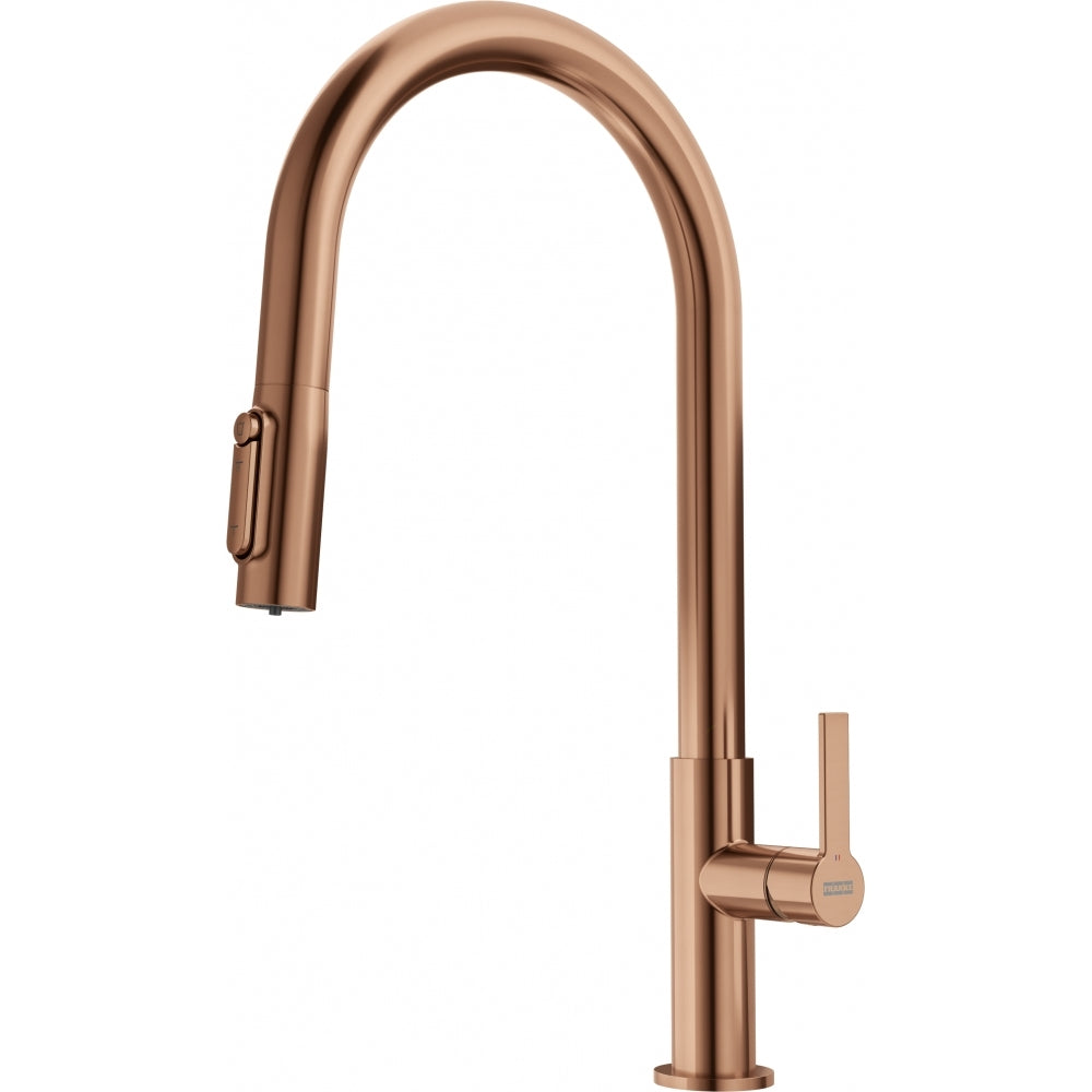 FRANKE Maris Slim Sink Mixer Clear Water Pull out Copper