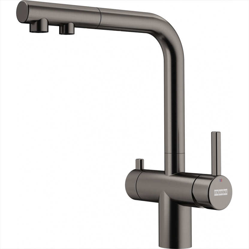FRANKE Atlas Clear Water Pull-out Kitchen Mixer — Anthracite