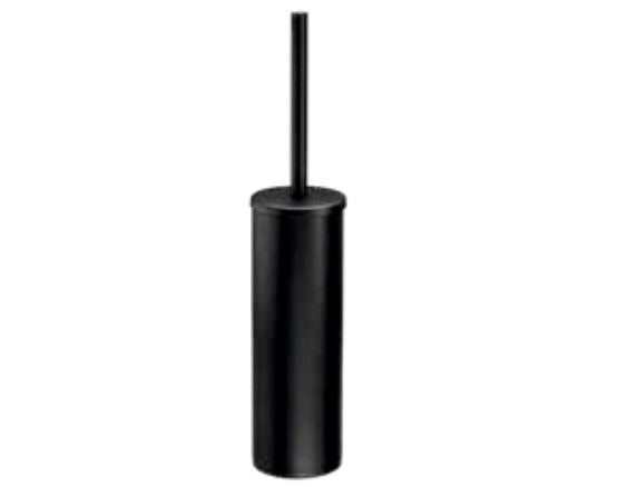 Black toilet brush with short handle