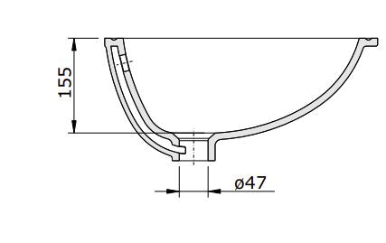 VOUGA UNDER COUNTER BASIN 565x445x155MM