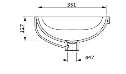 BIAR UNDER COUNTER BASIN 530x396x127MM