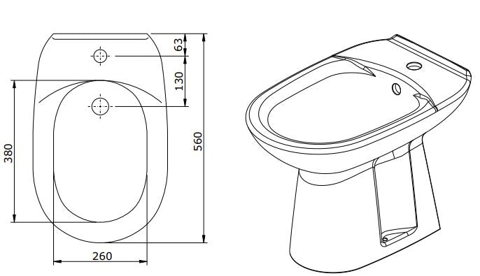 AVEIRO FLOOR STANDING BIDET