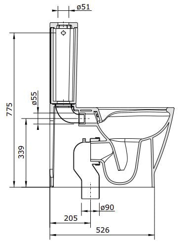 LOOK RIMLESS COMPLETE SET TOILET