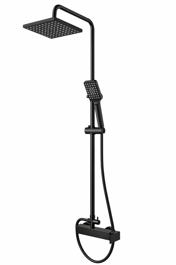 SQUARE BLACK MATTE COLUMN WITH MIXER