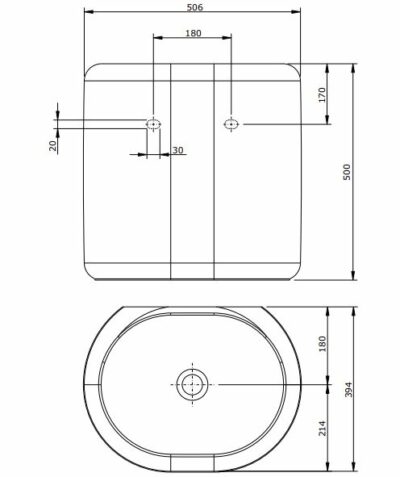 STATUS BASIN 506x394x175MM