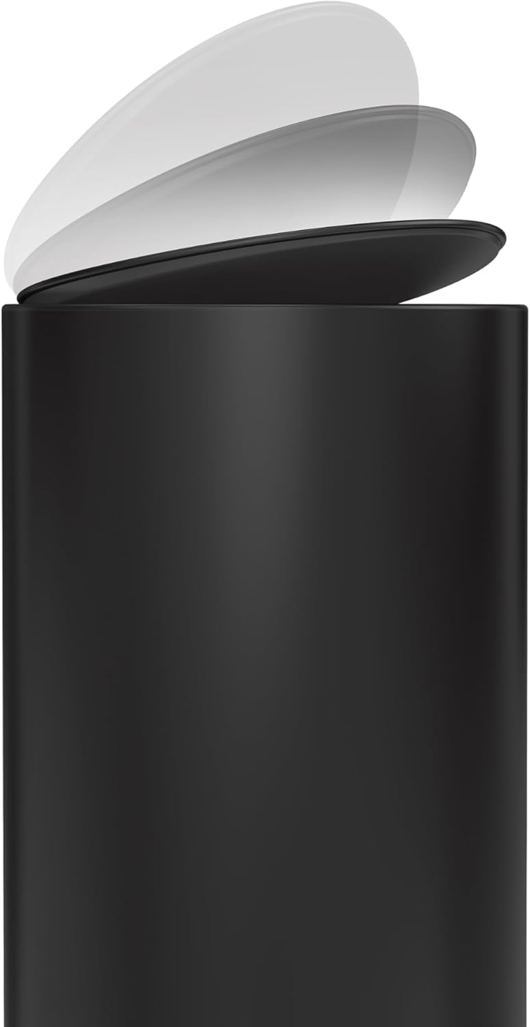 Simplehuman 6L semi-Round Step can Matte Black