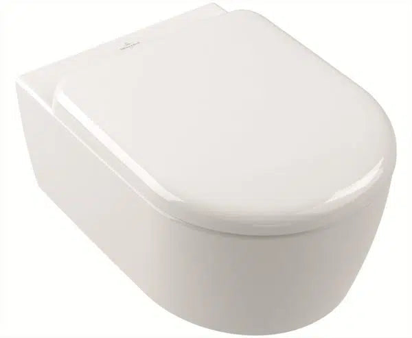 Villeroy & Boch Skyla Oval Rimless Wall-Hung WC With Soft Closing Seat