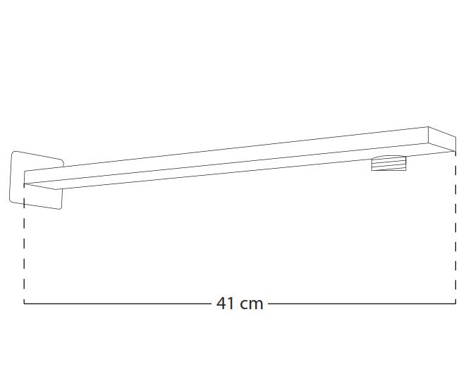 SQUARE WALL-MOUNTED SHOWER ARM