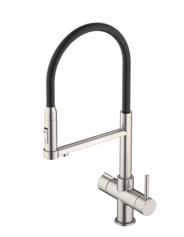 CONTEMPORARY ART 3-WAY SINK MIXER INOX