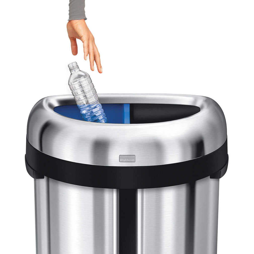 SEMI-ROUND OPEN CAN 66L DUAL COMPARTMENT (33L+33L)