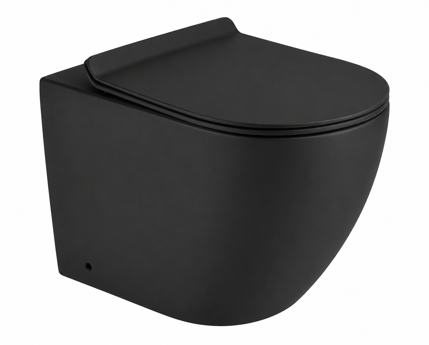 BLACK MATTE FLOOR STANDING RIMLESS WC