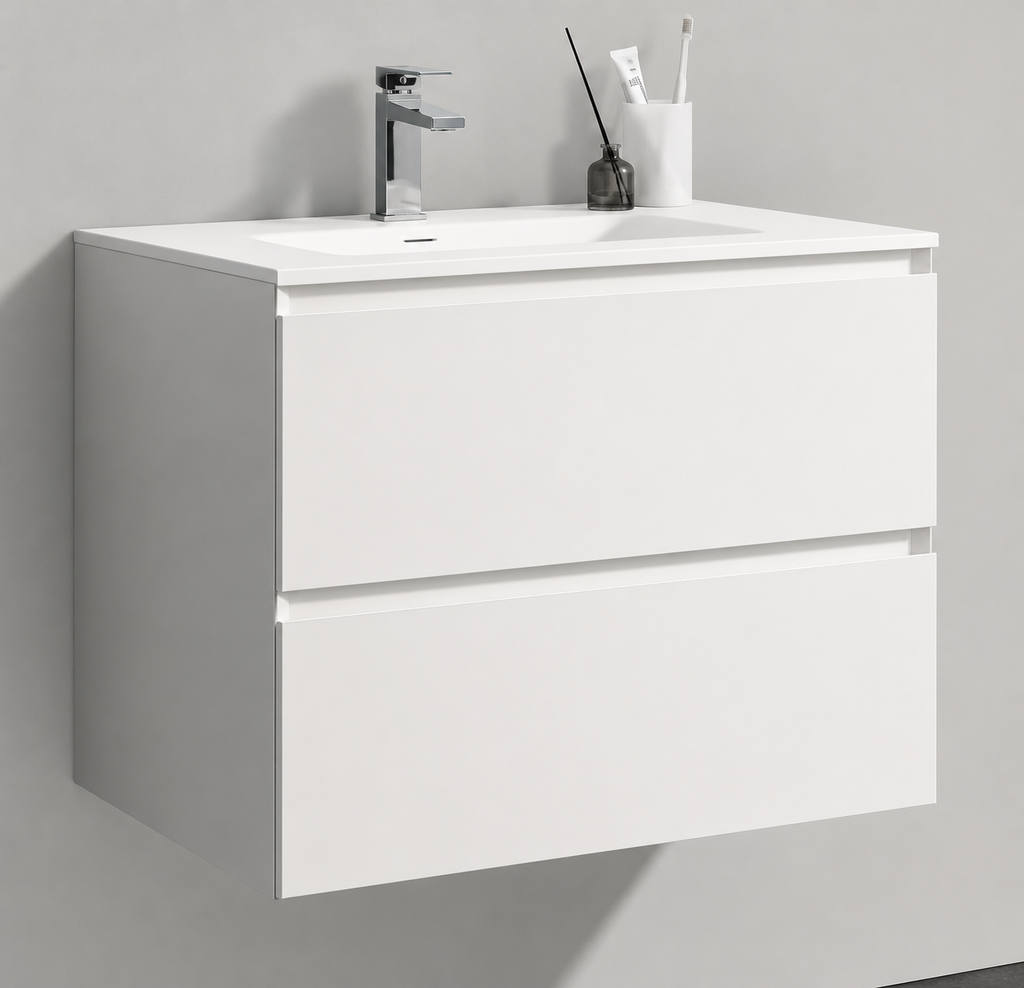 BOSTON LAKA WHITE GLOSSY WALL HUNG CABINET