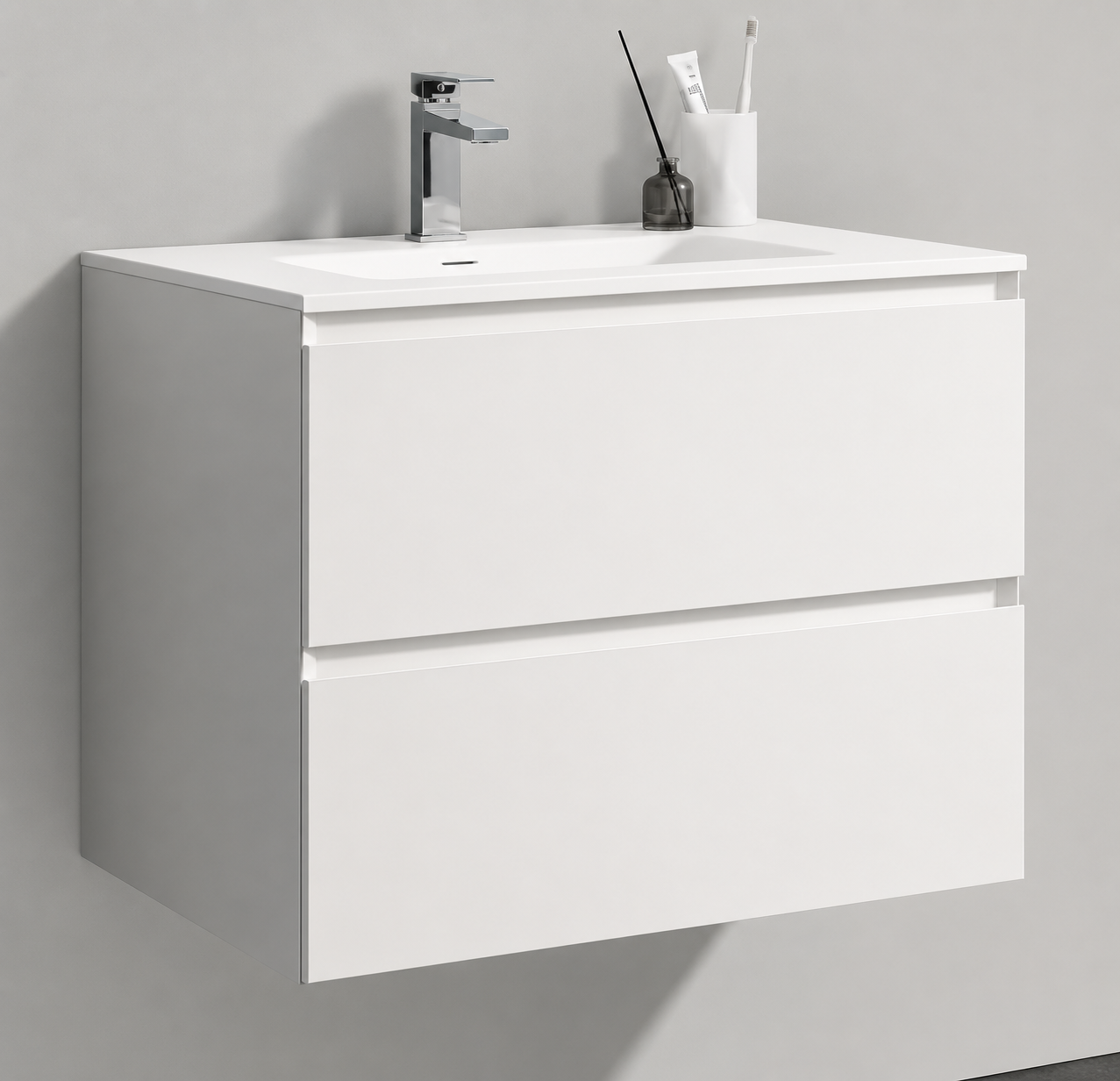 BOSTON LAKA WHITE GLOSSY WALL HUNG CABINET