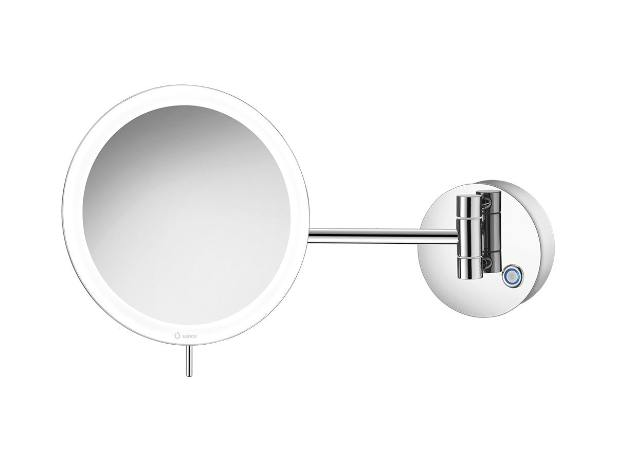 SANCO Wall Mounded Magnifying Mirror x4 with LED Chrome