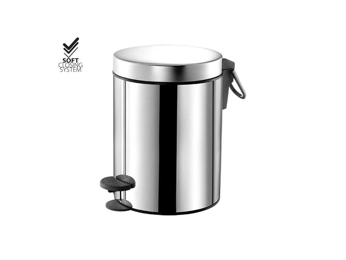 SANCO Waste Receptacle Soft Closing 5lt inox
