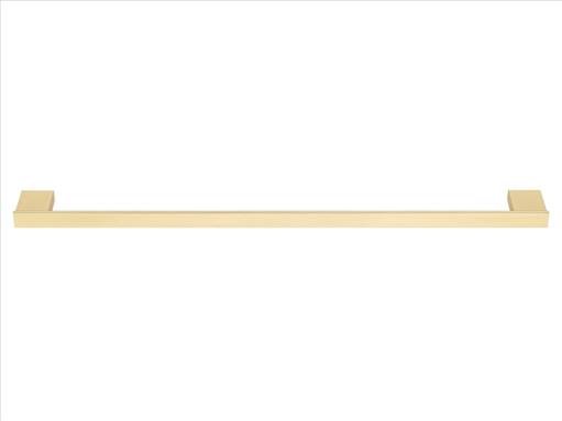 SANCO Monogram Single Towel Rail 60cm Brushed Brass