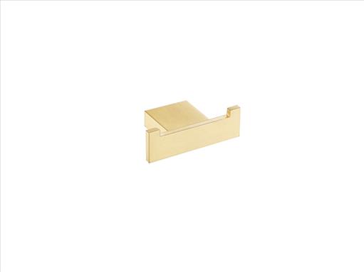SANCO Monogram  Double Bath Robe Hook Brushed Brass