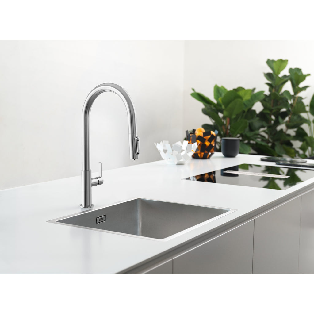 FRANKE Maris Slim Sink Mixer Clear Water Pull out Chrome - product photo