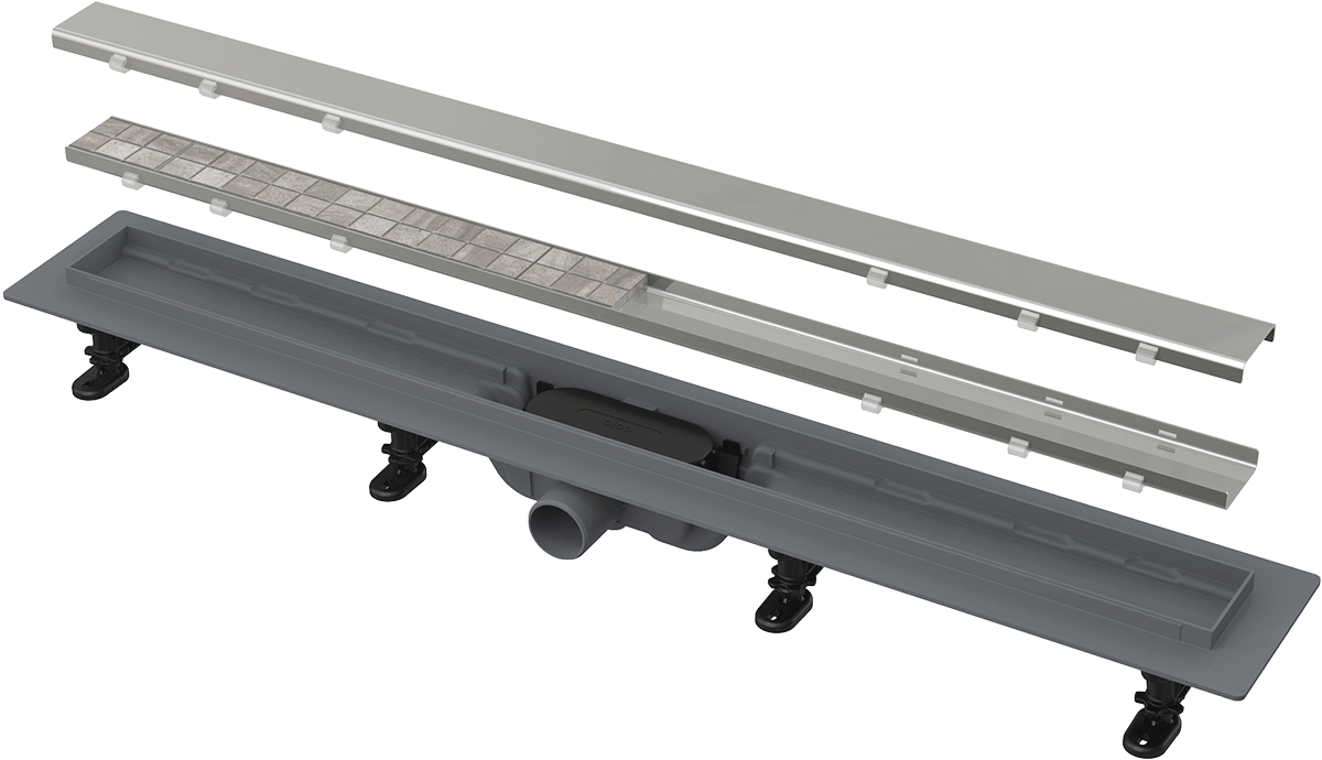 SHOWER DRAIN WITH AN EDGE FOR TWO-SIDED GRID 55CM SIMPLE