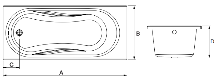 AVEIRO ACRYLIC BATHTUB