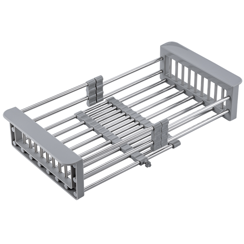 BRUSHED STEEL SLIDING BASKET