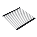 BRUSHED STEEL ROUND TUBES ROLLING MAT 38x32CM