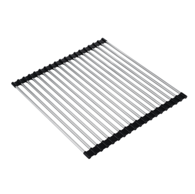 BRUSHED GUNMETAL BLACK ROUND TUBES ROLLING MAT