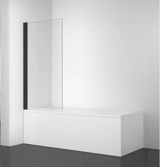 CUBE BATH DOOR WITH BLACK FRAME 80X140