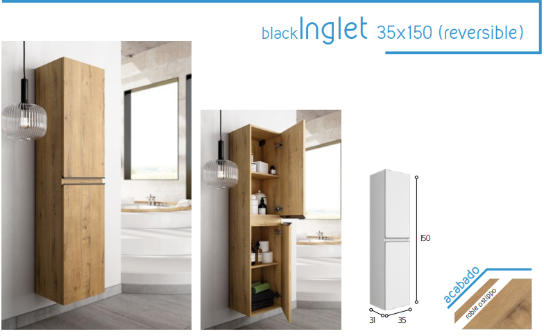 BLACK INGLET ROBLE OSTIPPO SIDE CABINET