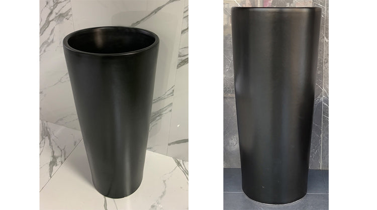 RI BLACK LONE FREESTANDING WASHBASIN BLACK MATT 400X400X850