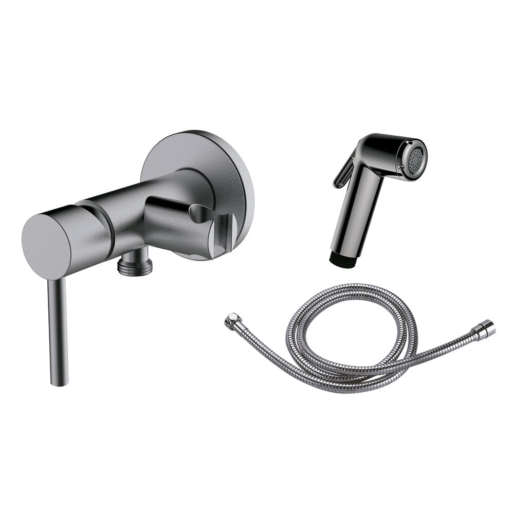 TOUBKAL BRUSHED GUNMETAL CONCEALED 2-WAY SINGLE-LEVER SHOWER 1 FUNCTION SHATTAF