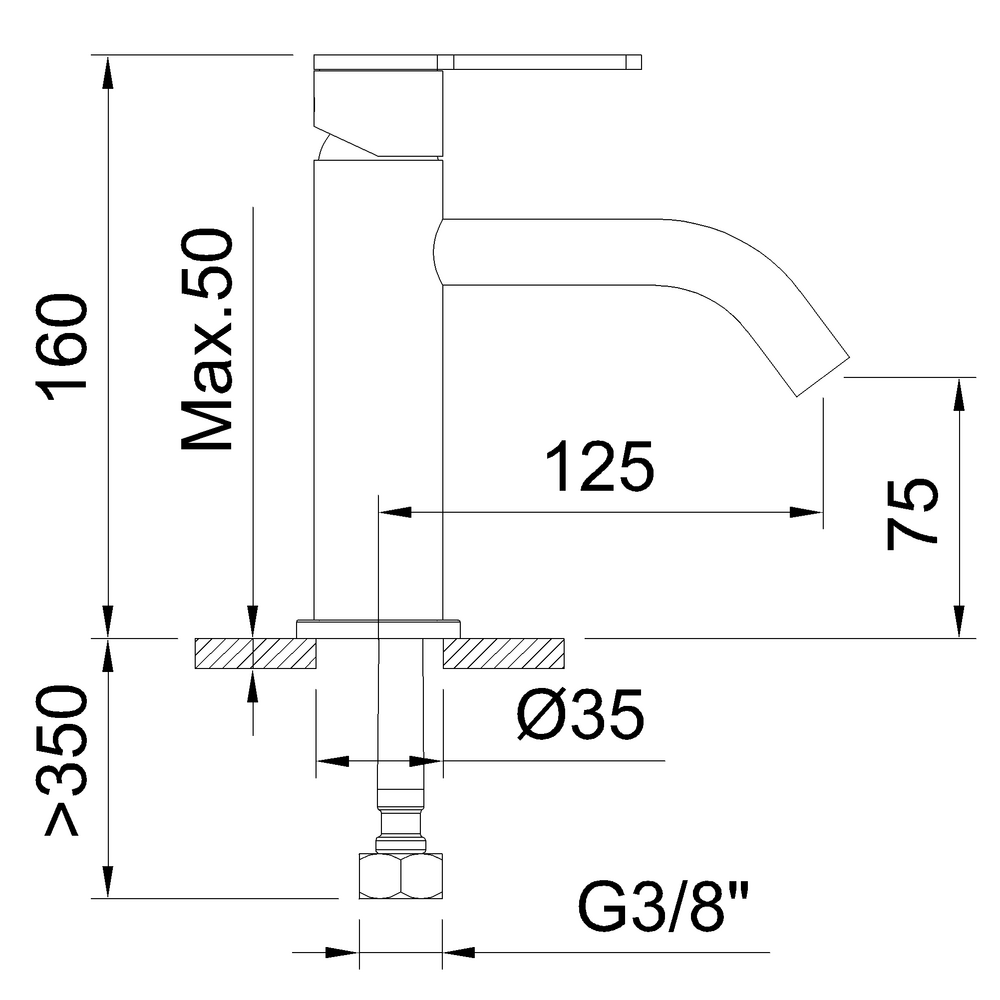 NEXUS BRUSHED GUNMETAL SINGLE LEVER BASIN MIXER