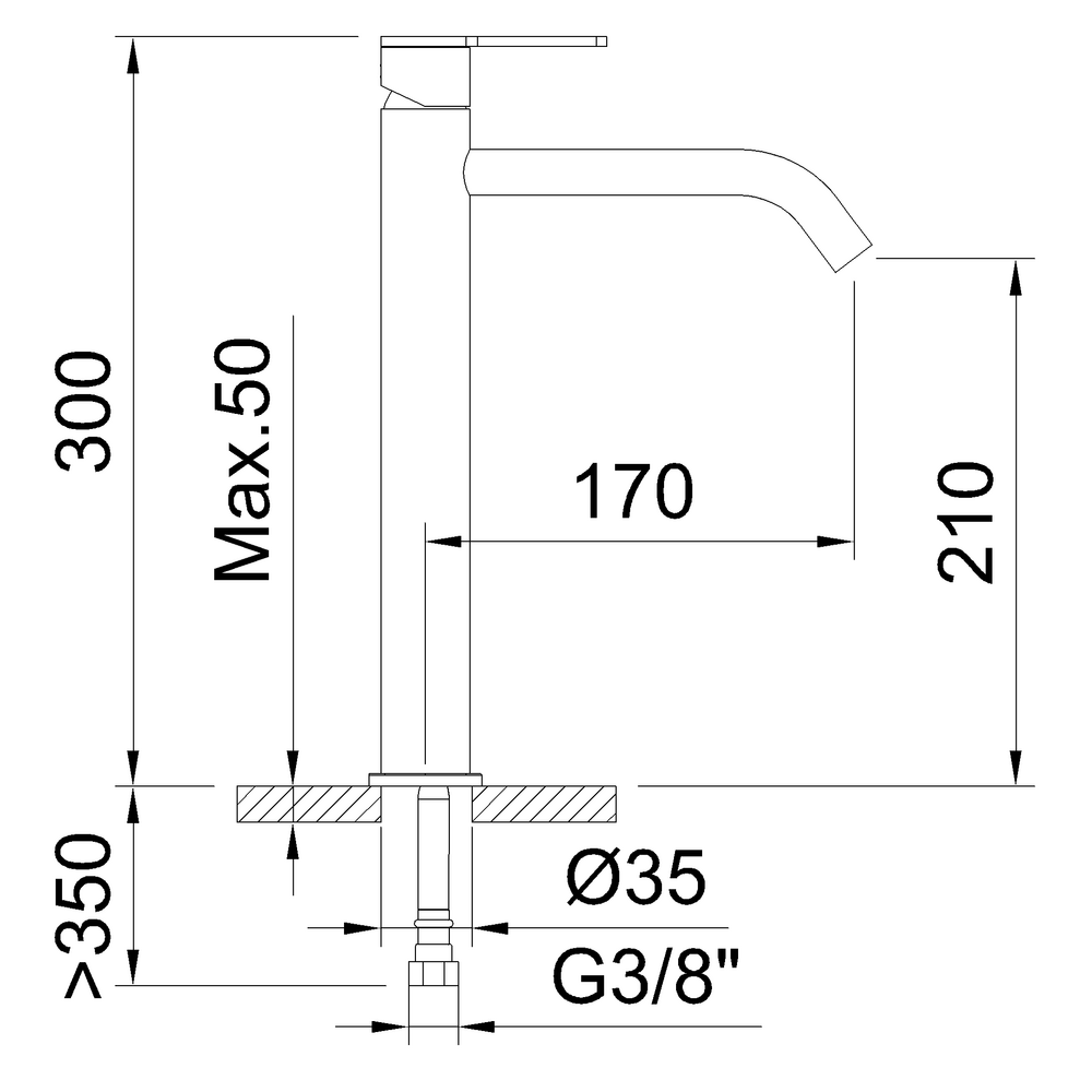 NEXUS BLACK MATTE SINGLE LEVER BASIN MIXER