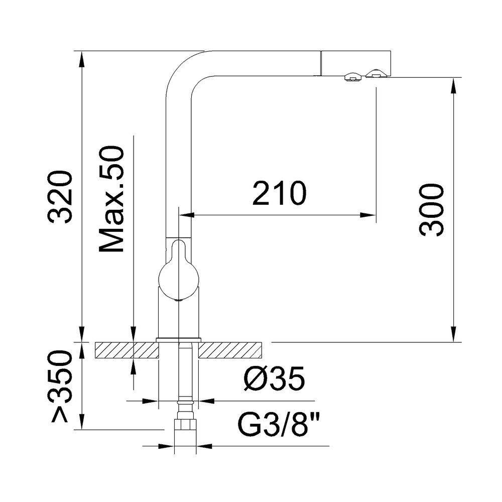 NEXUS BLACK MATTE SINGLE-LEVER 3WAY PULL-OUT KITCHEN MIXER