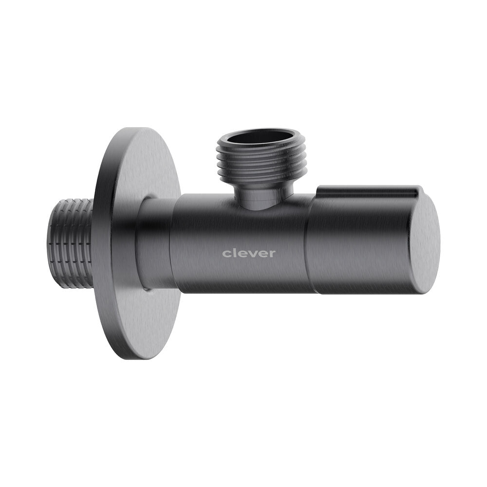 America Design Brushed Gunmetal Angle Valves – ½″ × ½″, Pair