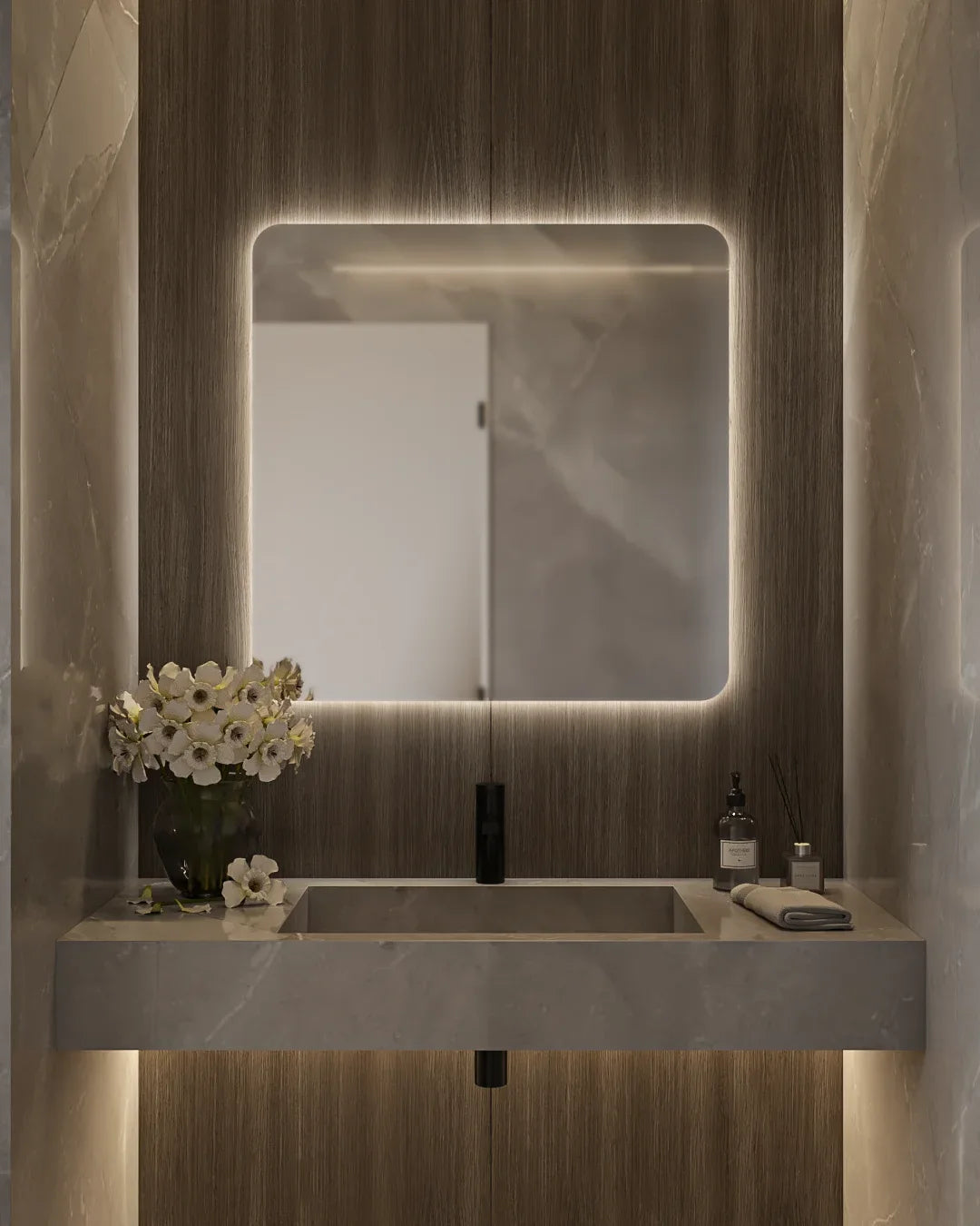 CURVED MIRROR 80X80CM