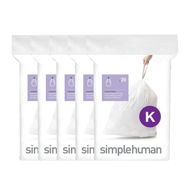 SIMPLEHUMAN CODE K CUSTOM FIT LINERS 20 PACK