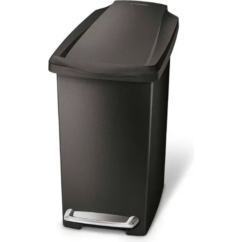 SIMPLEHUMAN 10L PLASTIC PEDAL BIN BLACK