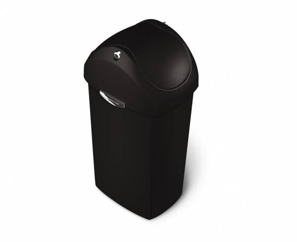 SIMPLEHUMAN 40L SWING-LID PLASTIC BIN BLACK