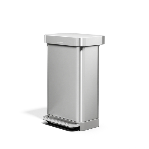 45L BRUSHED STAINLESS STEEL BIN