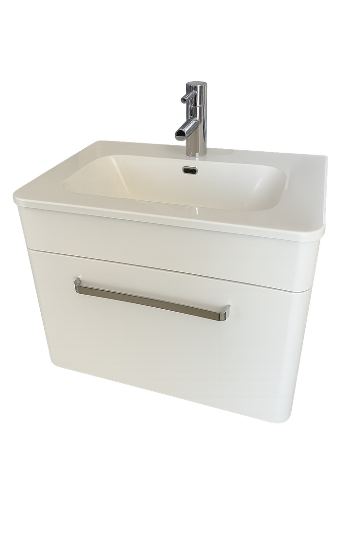 LUNA FURNITURE & BASIN GLOSS WHITE