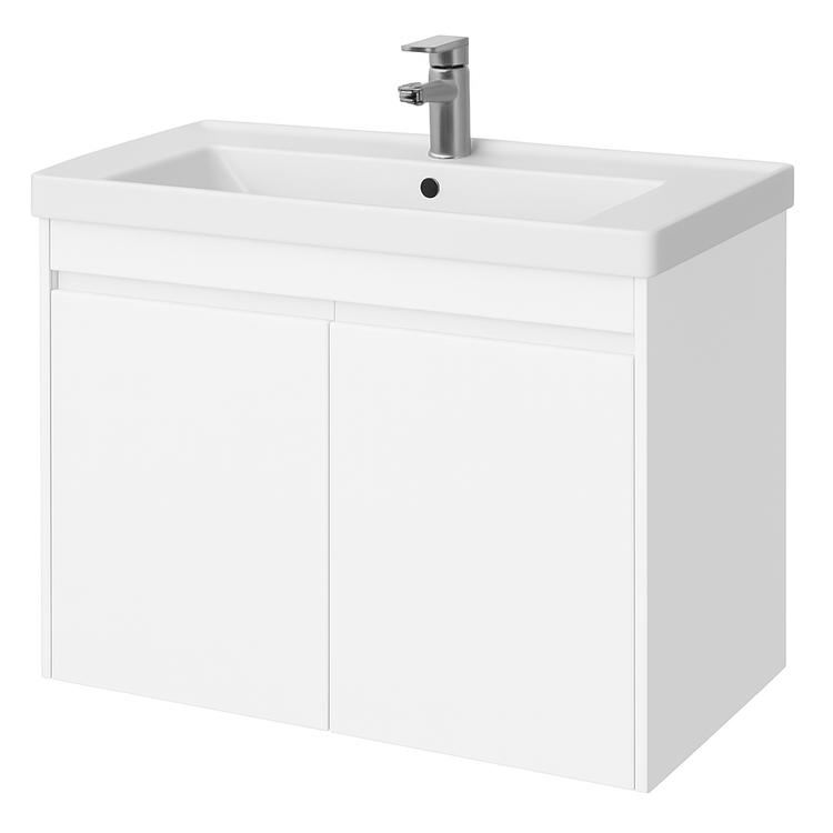 EMILY 2 WHITE WALL HUNG CABINET WITH/WITHOUT BASIN