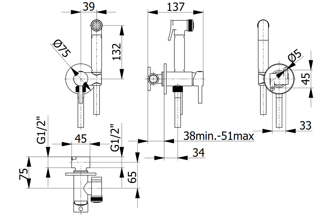 2-WAY SHUT-OFF COMPLETE SET