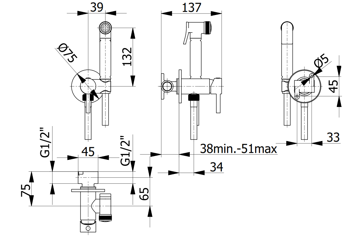 2-WAY SHUT-OFF COMPLETE SET