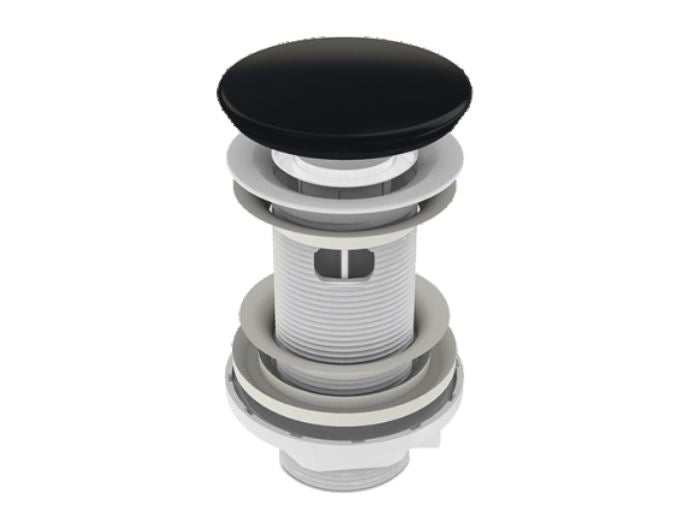 BLACK CLICK-CLACK WASTE WITH OVERFLOW