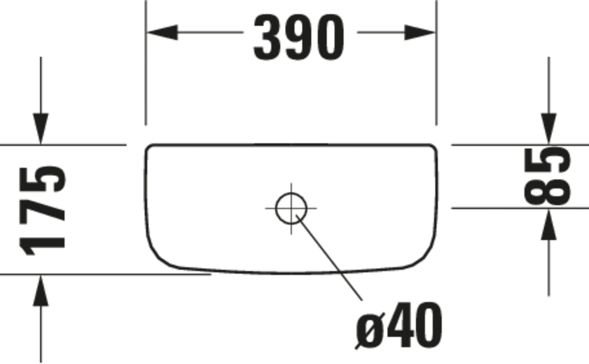 Duravit D-Code Cistern — Default Title — Technical drawing