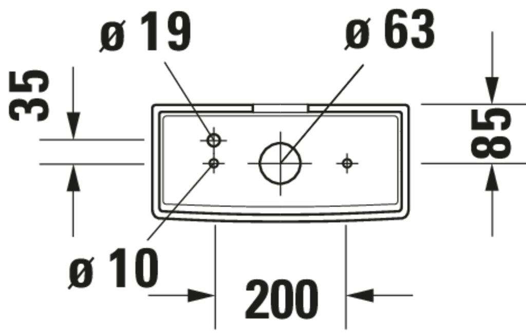 Duravit ME by Starck Cistern — Default Title — Technical drawing