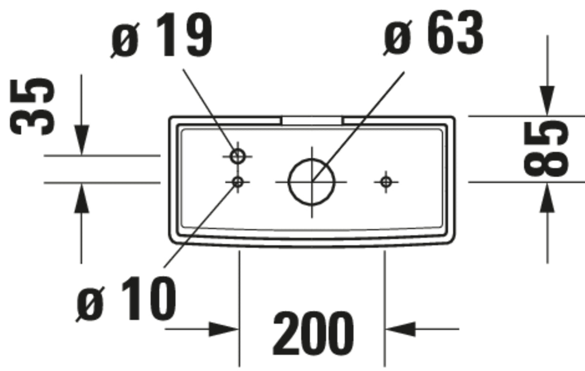 Duravit ME by Starck Cistern — Default Title — Technical drawing